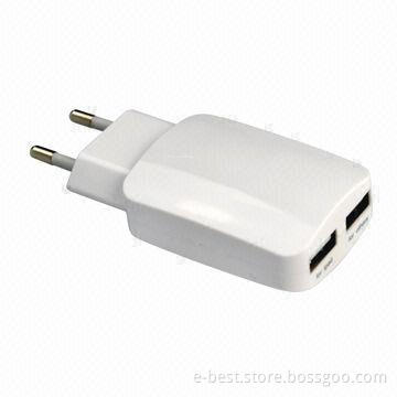 5V/3.1A Dual USB Wall Charger for iPhone, Samsung and Smartphone